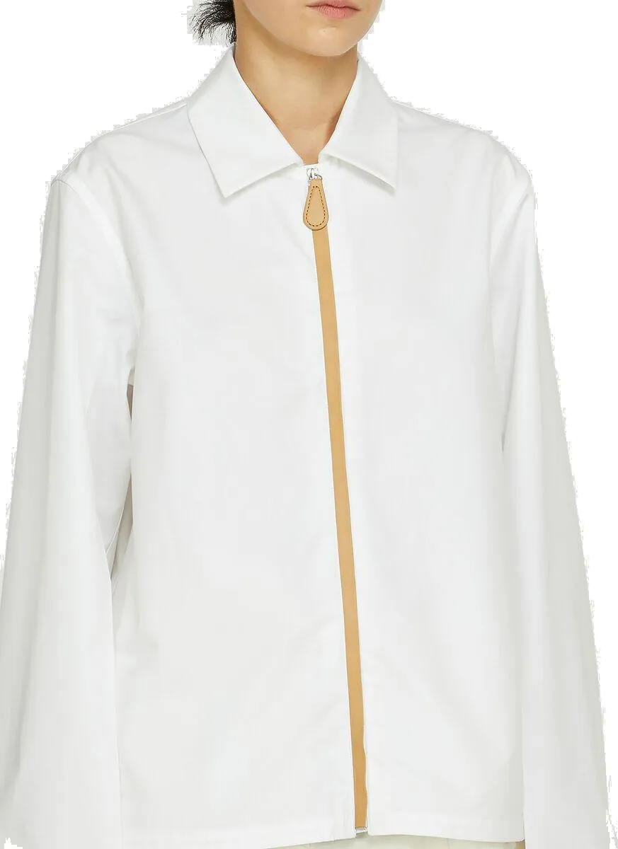 Jil Sander Zipped Straight-Hem Shirt