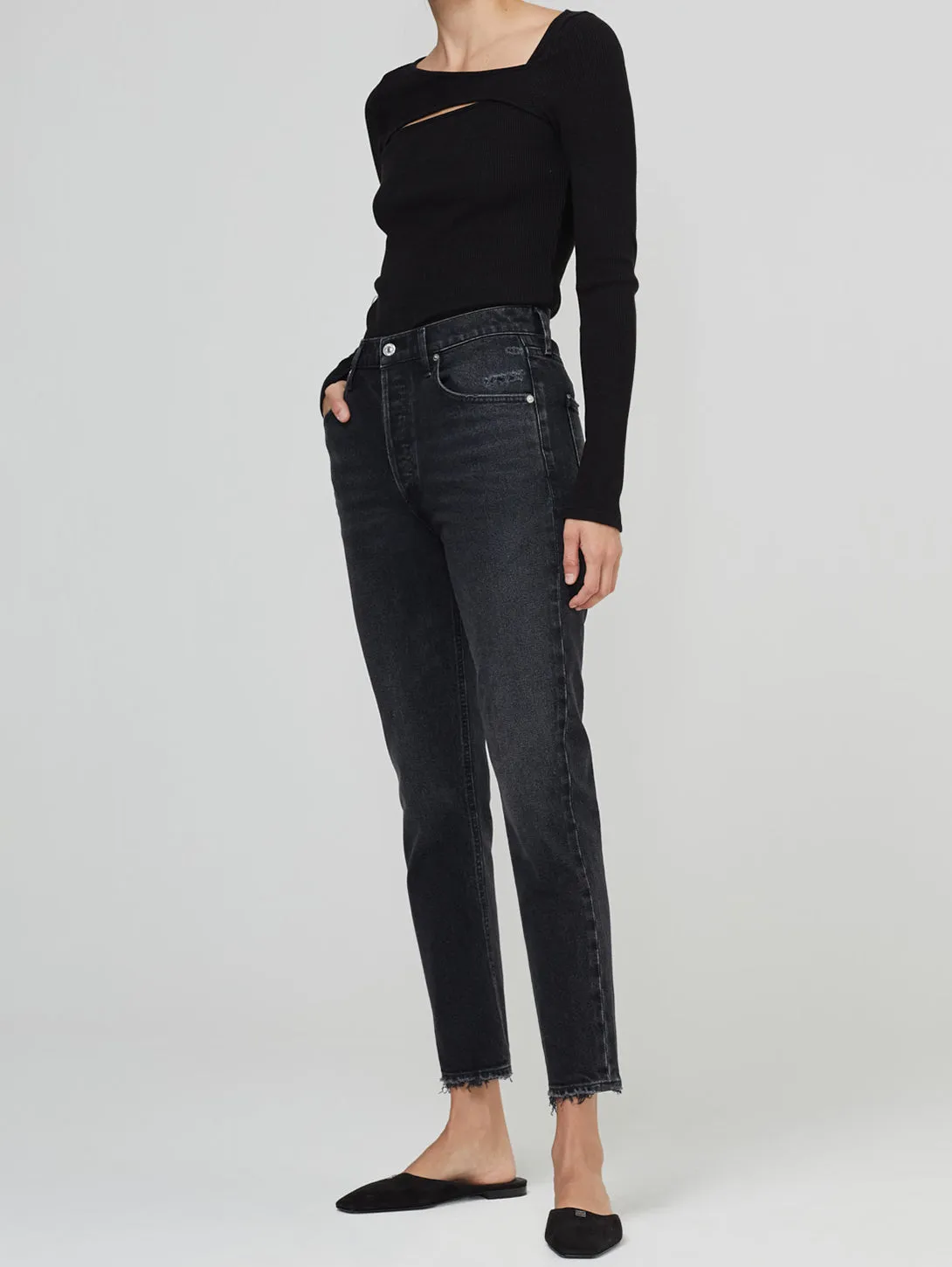 Jolene High Rise Slim Jean - Stormy