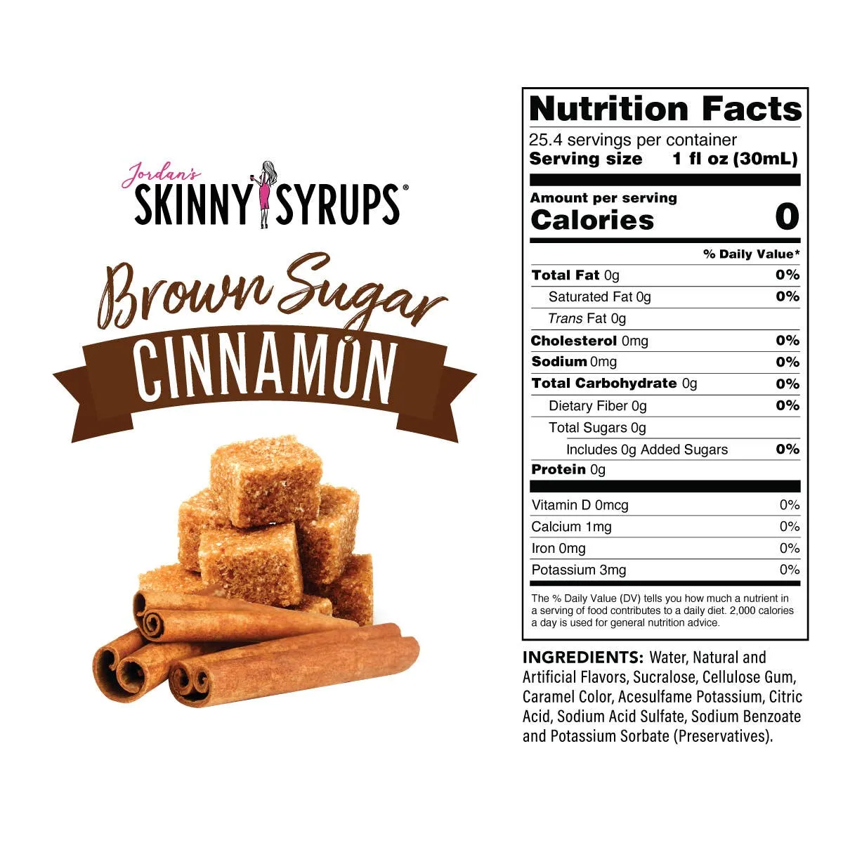 Jordan's Skinny Mixes - Sugar Free Brown Sugar Cinnamon Syrup