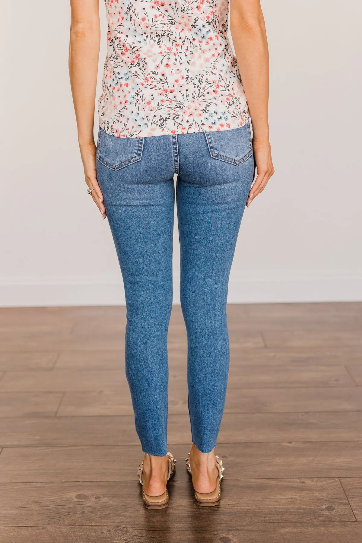 Just USA Distressed Skinny Jeans- Sienna Wash