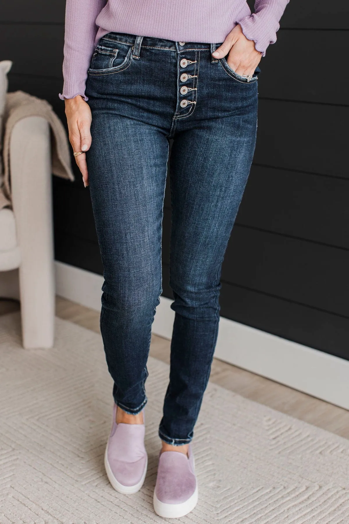 KanCan High-Rise Skinny Jeans- Mallory Wash