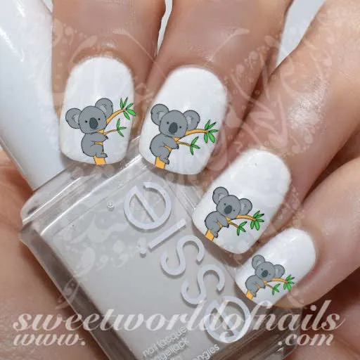 Koala Nail Art Nail Water Decals