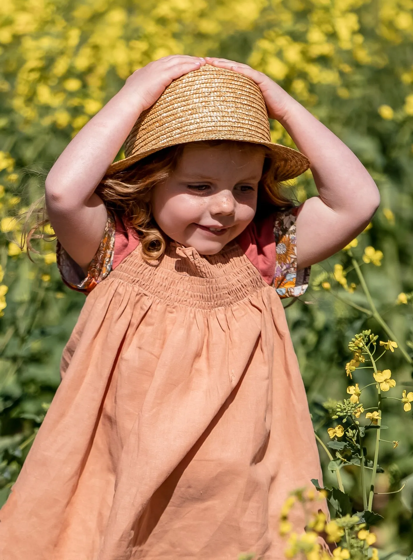 *Last One* Arthur Ave Sunset Smock Dress - Size 1yr