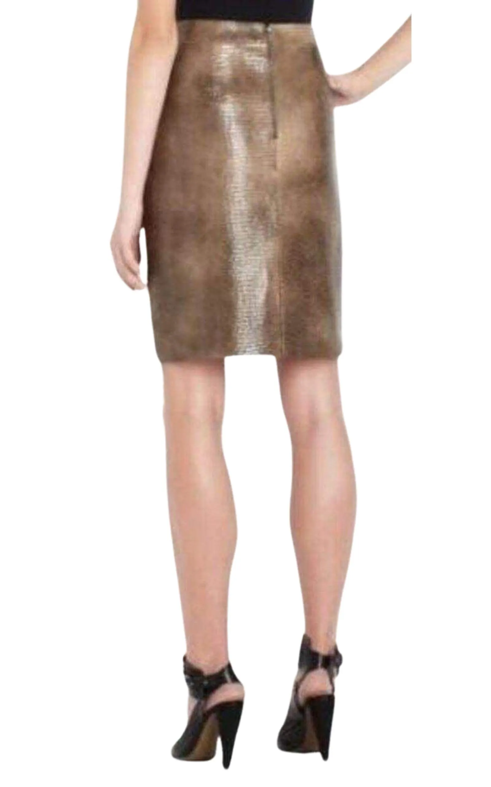 Leather Embossed Skirt