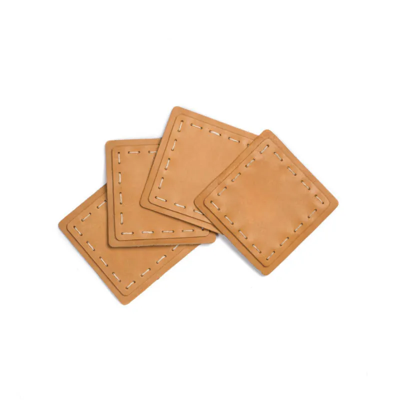 Leather Hand Sewn Coaster Set - Available in Multiple Colors