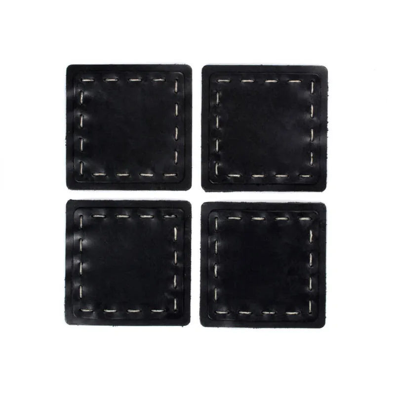 Leather Hand Sewn Coaster Set - Available in Multiple Colors