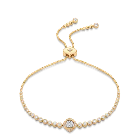 Leela Bezel Set Diamond Bolo Bracelet