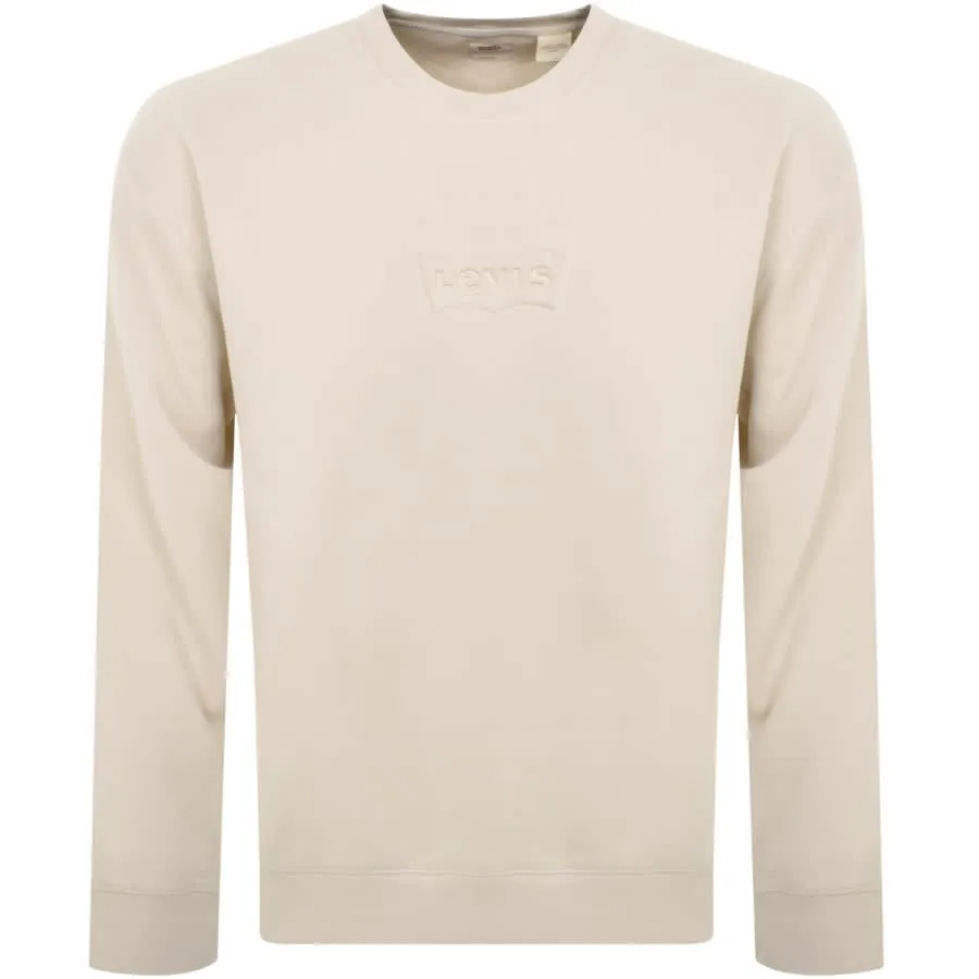 Levis Relaxed Graphic Sweatshirt Beige