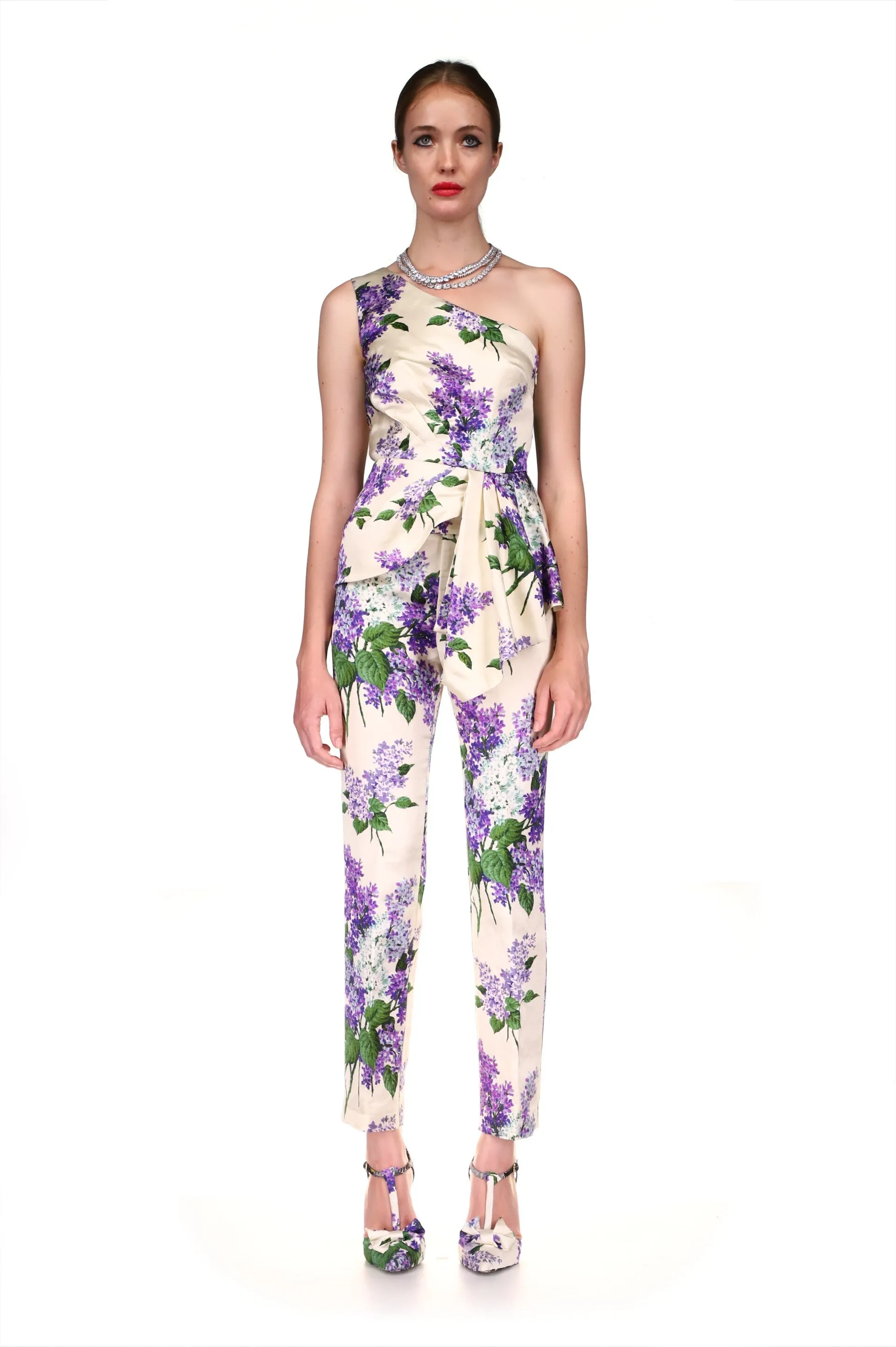 'LILAC GARDEN' SLIM TROUSER