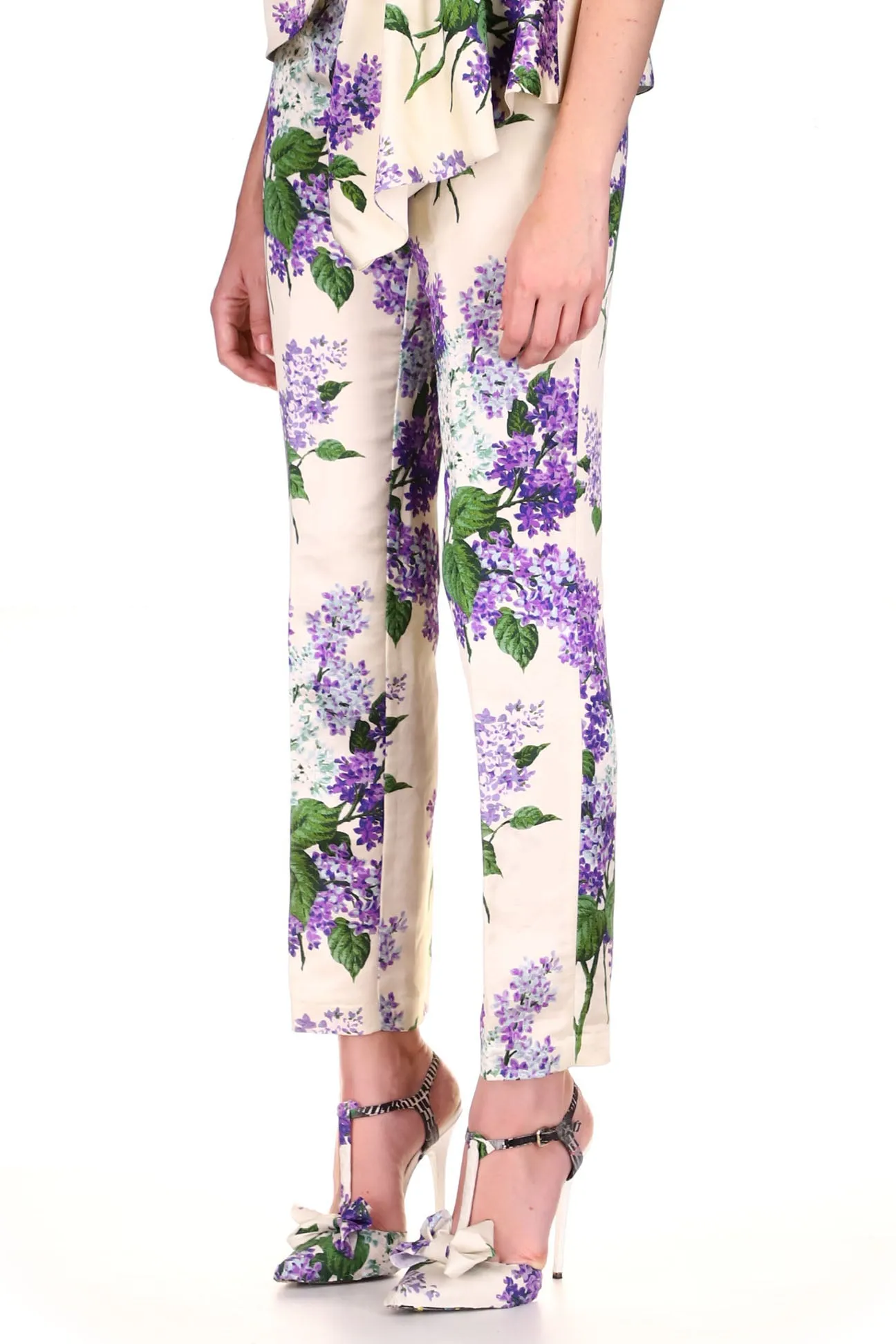 'LILAC GARDEN' SLIM TROUSER