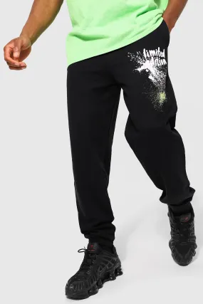 Limited Paint Splatter Jogger | boohooMAN UK