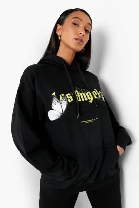 Los Angeles Butterfly Oversized Hoodie