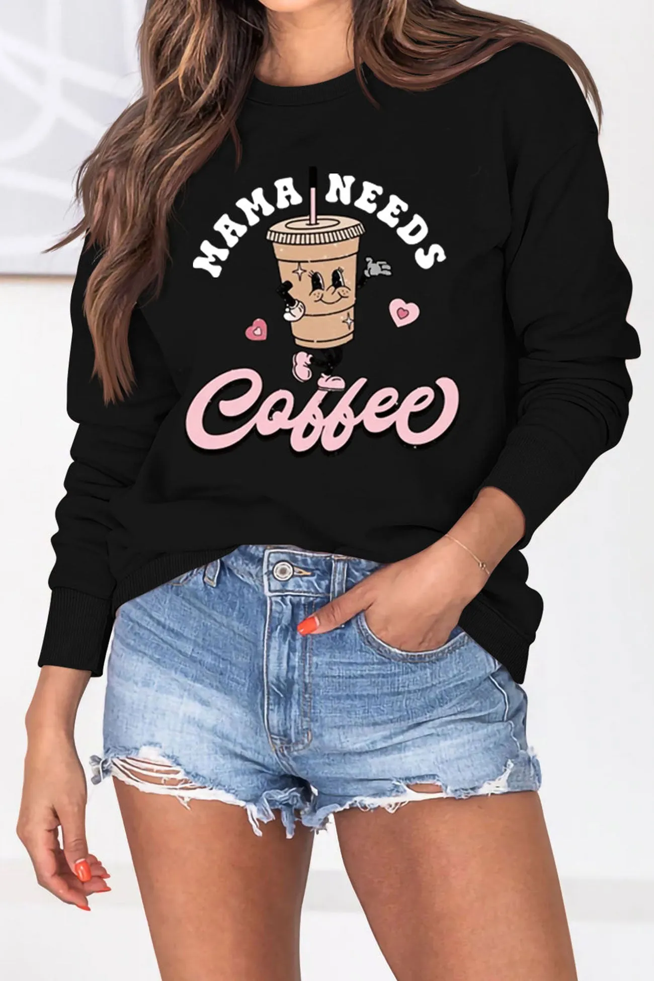 Mama Needs Coffee Graphic Sweatshirt