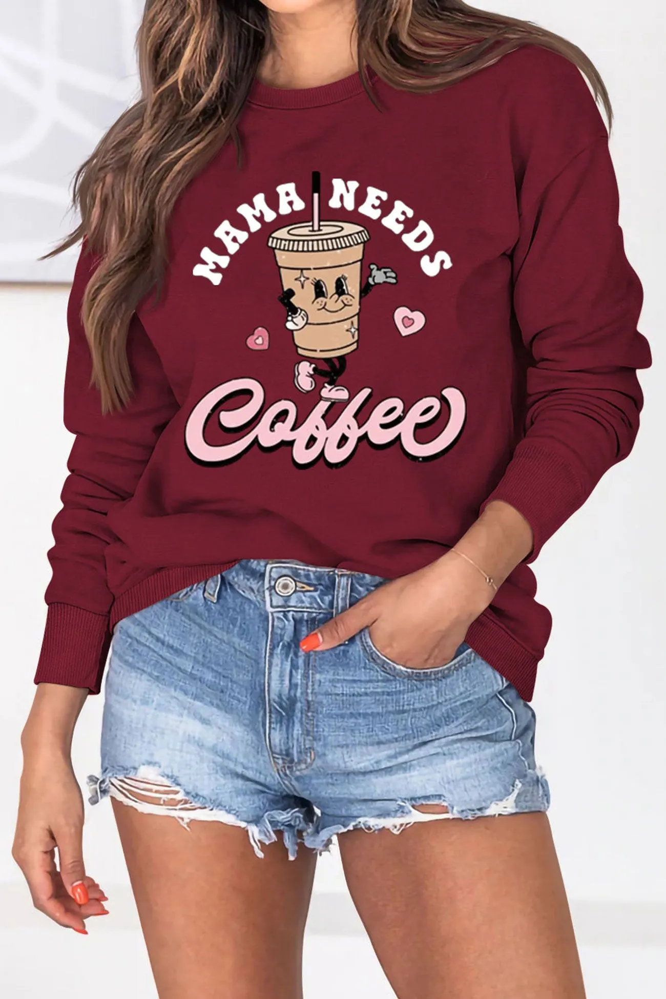 Mama Needs Coffee Graphic Sweatshirt