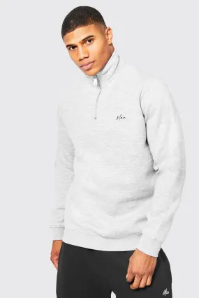 Man 1/4 Zip Funnel Sweatshirt