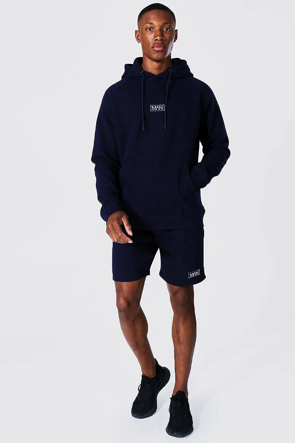 Man Active Gym Training Hoodie And Short Set | boohooMAN UK