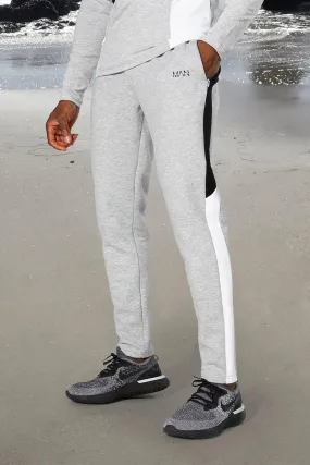 Man Active Side Block Skinny Jogger | boohooMAN UK