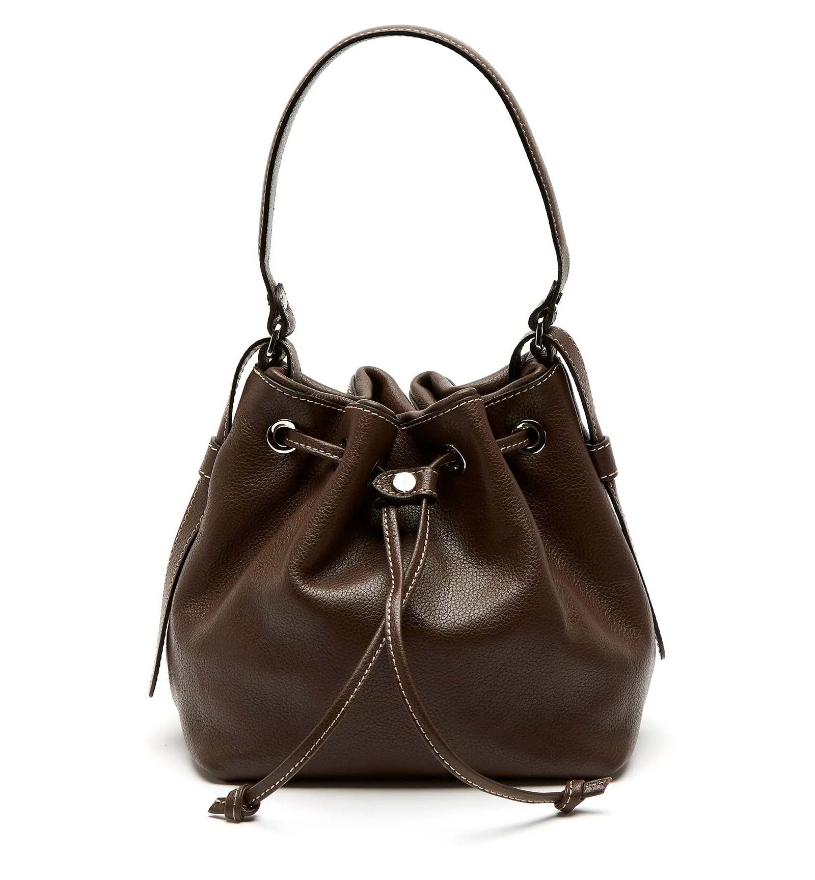 MAVIS LEATHER BUCKET BAG