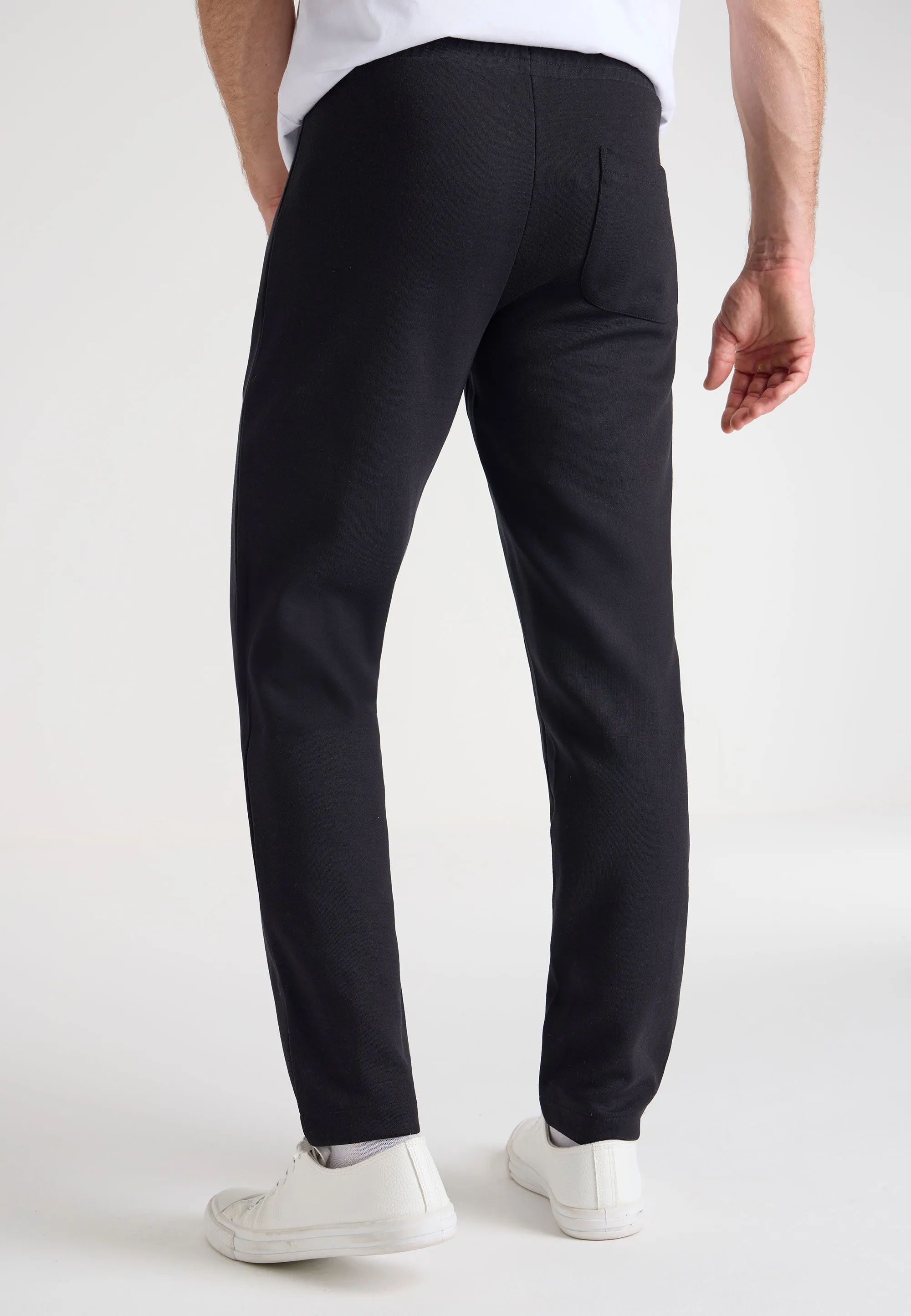 Mens Black Slim Tapered Leg Joggers