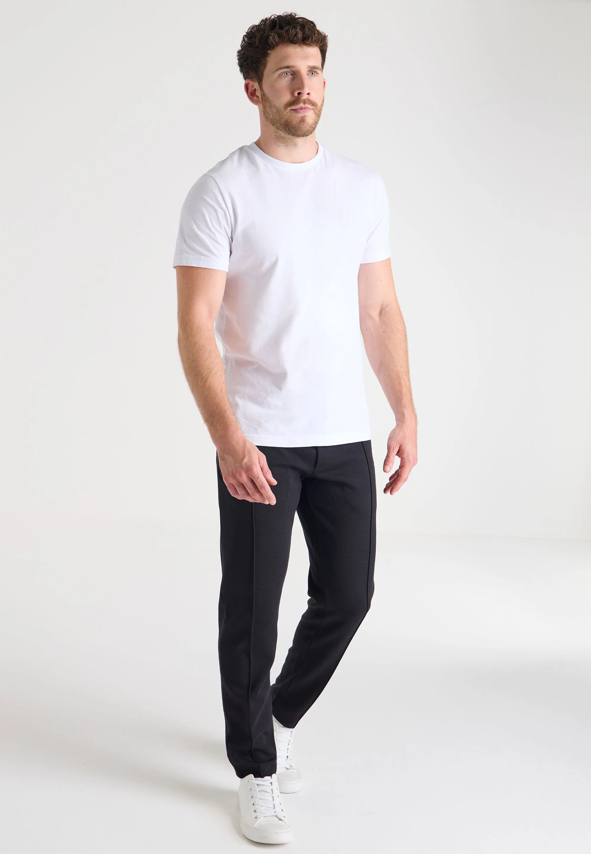 Mens Black Slim Tapered Leg Joggers