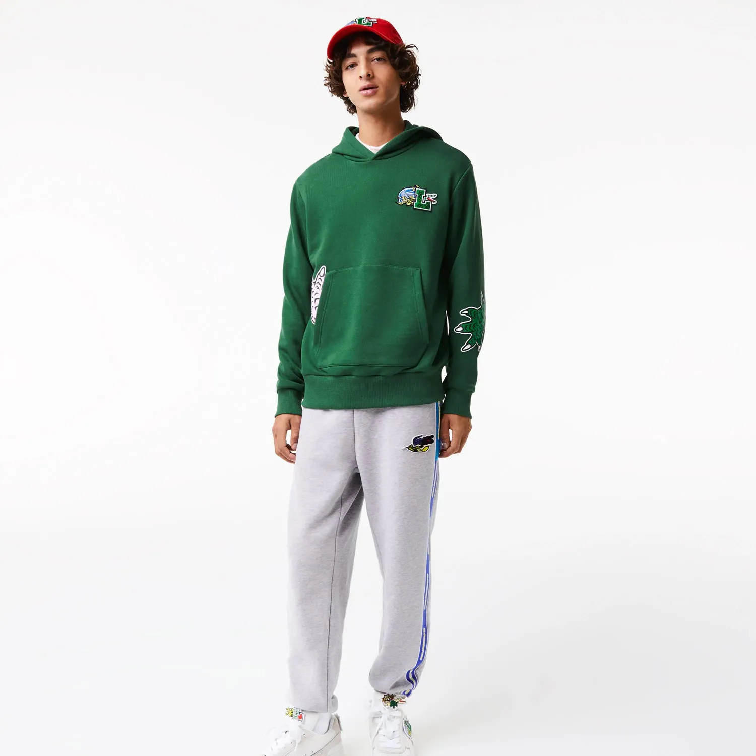 Men's Lacoste Tracksuit Bottoms - Grey Blue