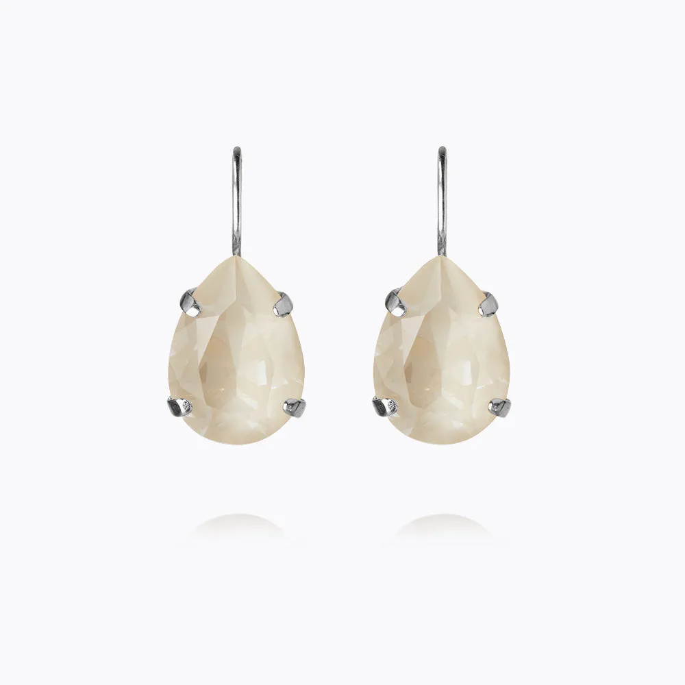 Mini Drop Clasp Earrings / Linen Ignite