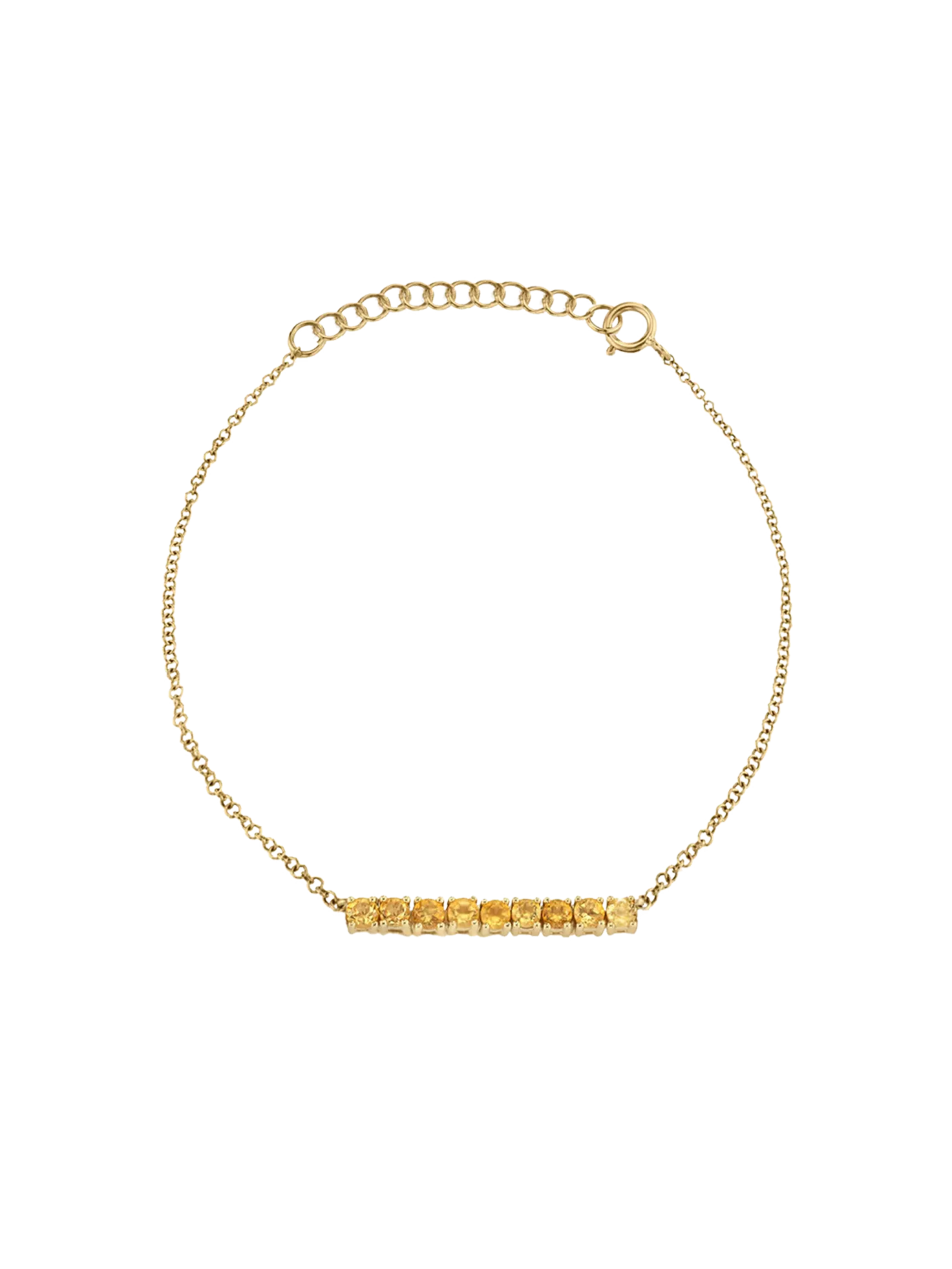 Mini Tennis Bracelet - Citrine / 14k Yellow Gold