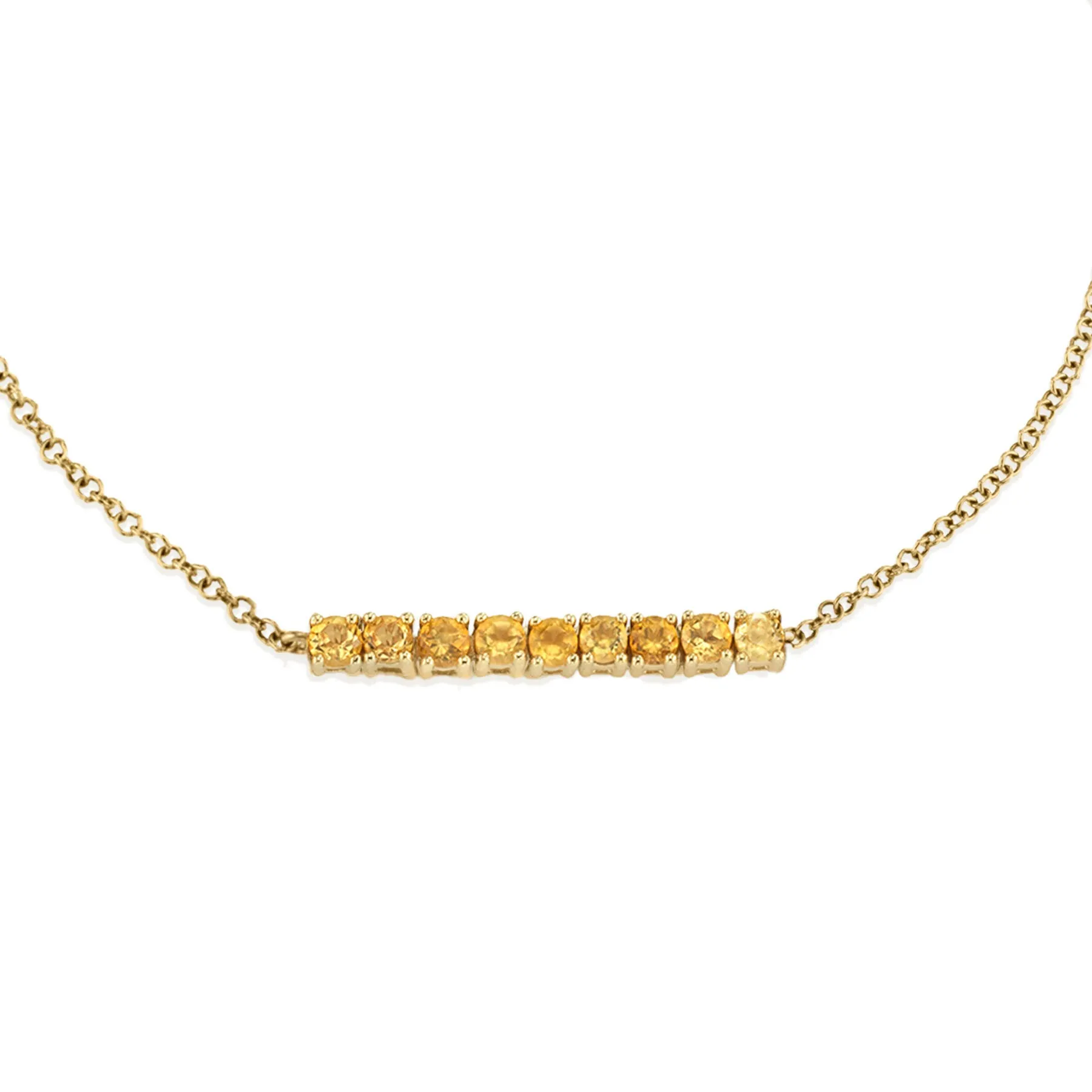 Mini Tennis Bracelet - Citrine / 14k Yellow Gold