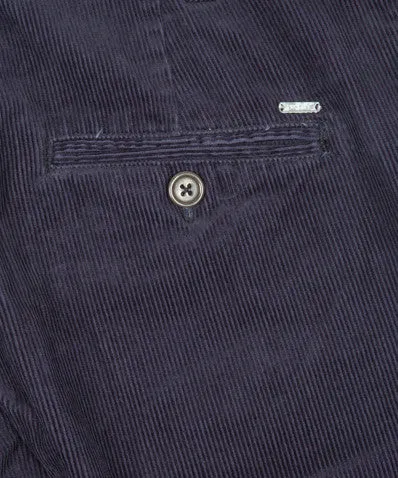 Moorby Slim Fit Cord Trouser Navy