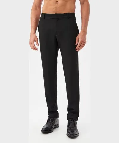 Mr Turk Clyde Black Hi-Line Suiting Slim-Fit Trousers / Black 36