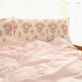 My melody pink bed linen duvet cover bed sheet and pillow case