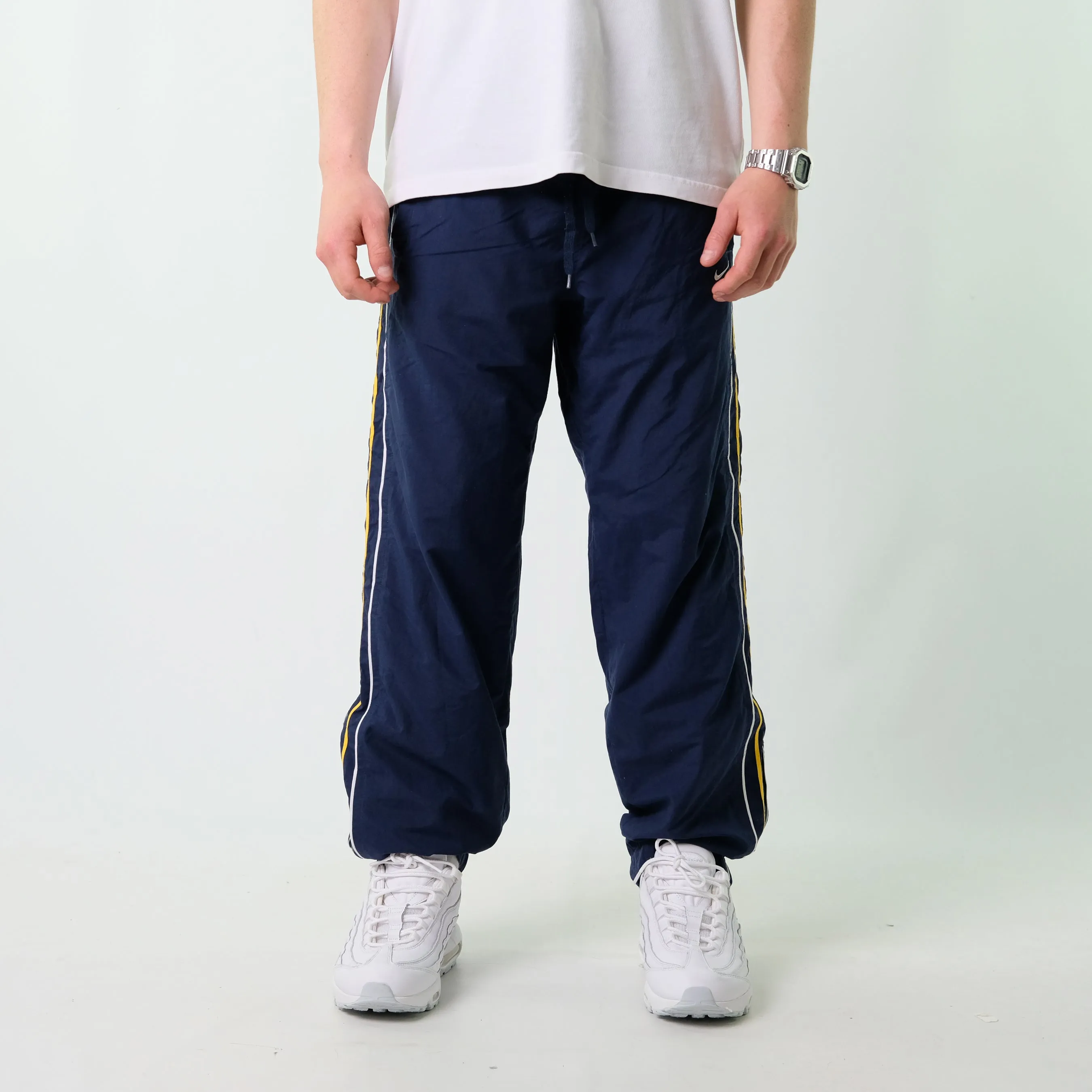 Navy Blue y2ks Nike Tracksuit Bottoms  Baggy Pants (36x32)