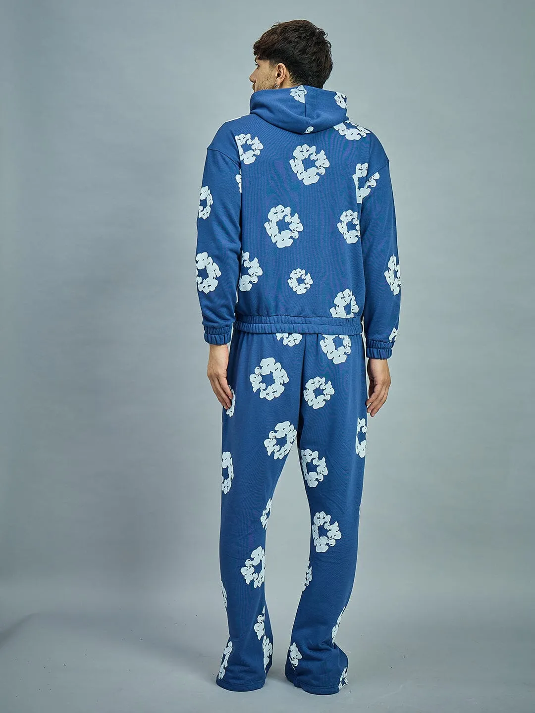 Navy Floral Oversized Tracksuit