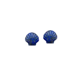 Nicola Bathie Mini Lapis Seashell Stud