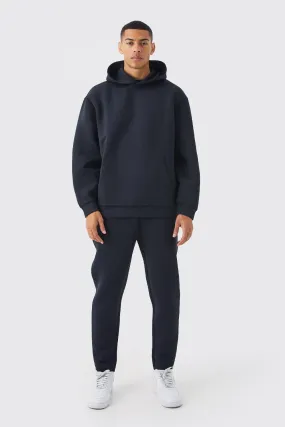 Oversized Bonded Scuba Hooded Tracksuit | boohooMAN UK