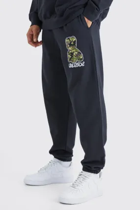 Oversized Camo Bear Jogger | boohooMAN UK