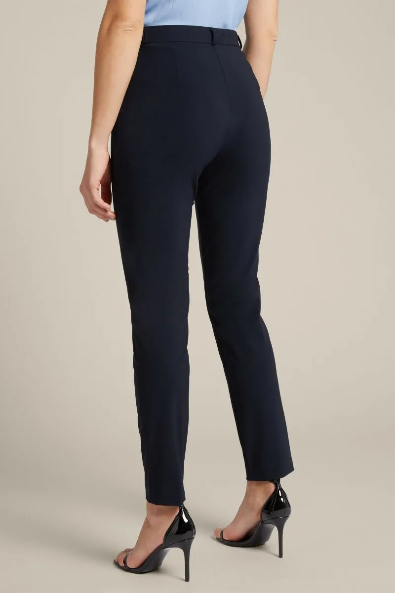 Pantaloni slim in jersey donna Blu