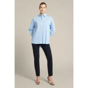 Pantaloni slim in jersey donna Blu