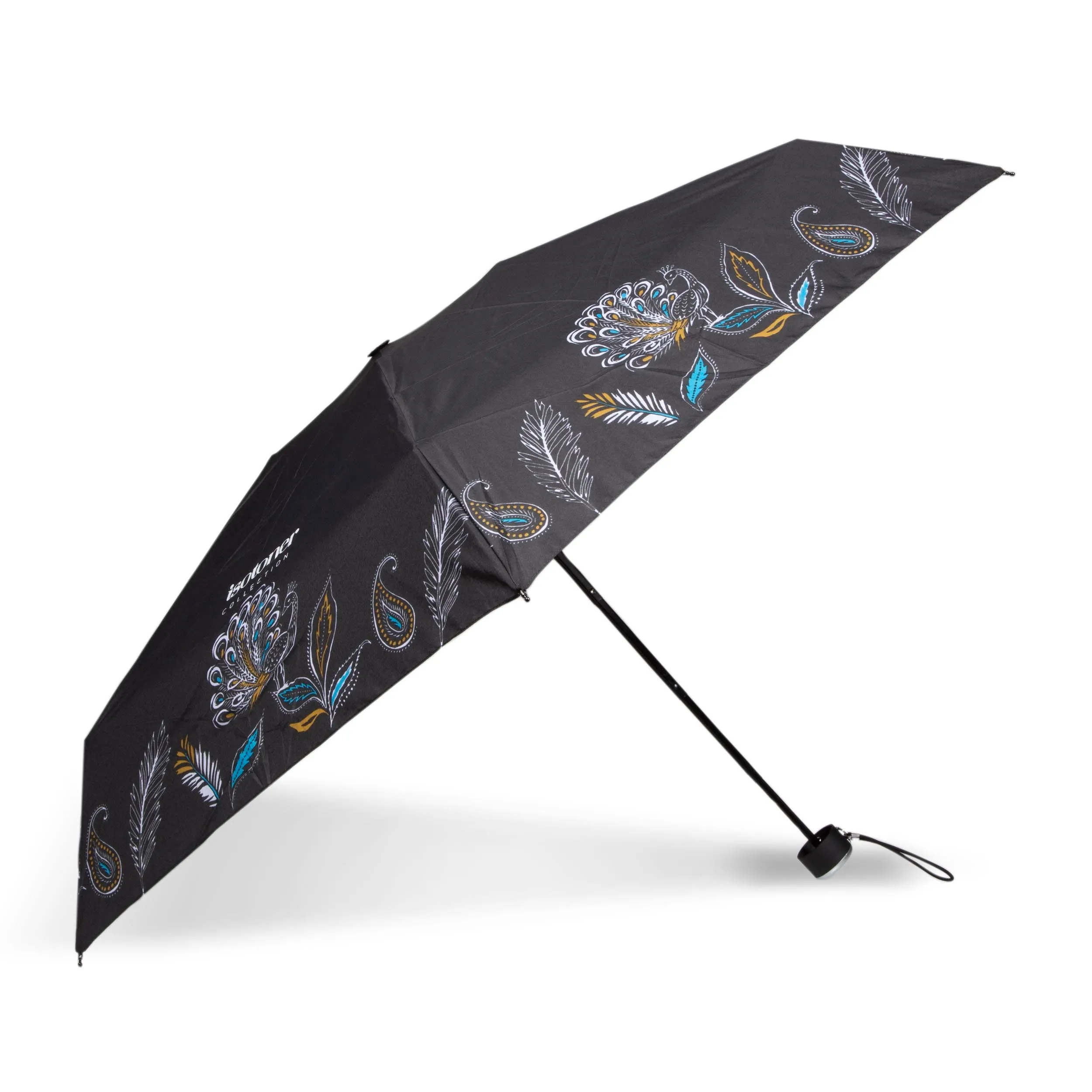 Parapluie Mini Slim Paon frise