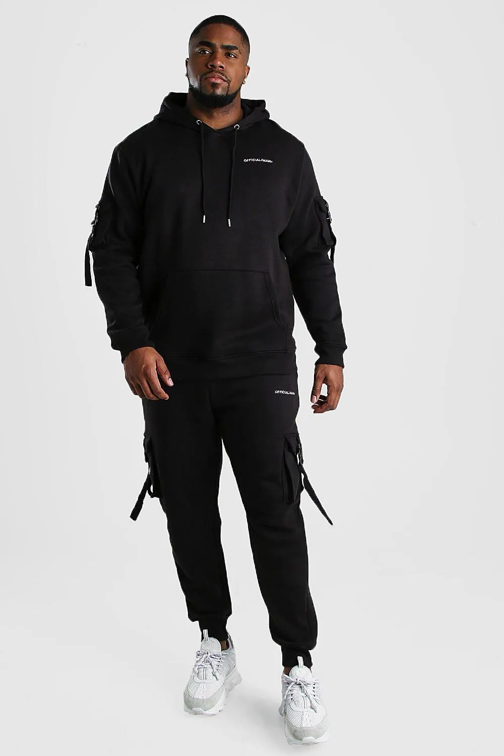 Plus Size Official MAN Utility Tracksuit | boohooMAN UK