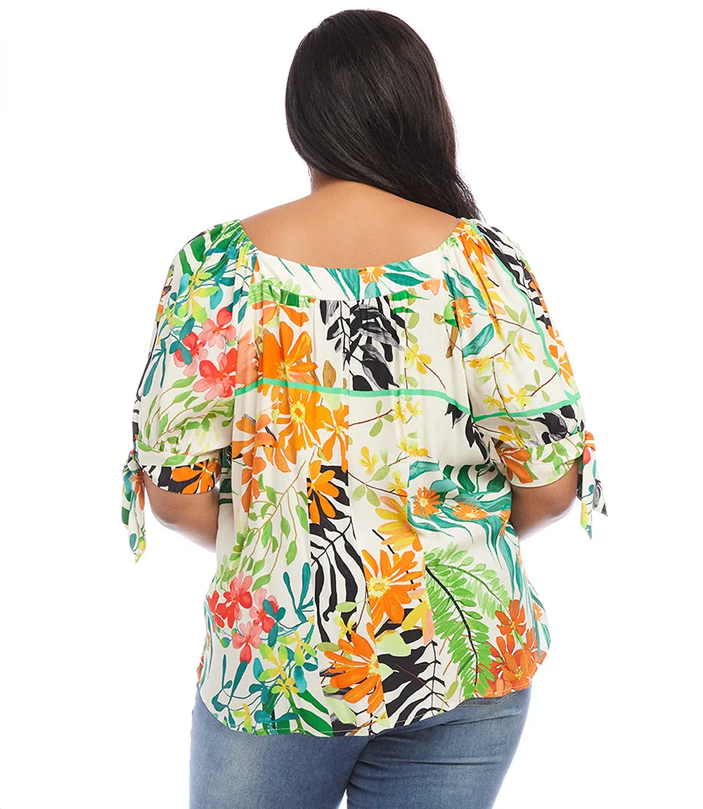 Plus Size Square Neck Top