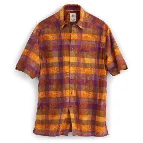 Poipu Beach Floral Plaid Shirt - Tall