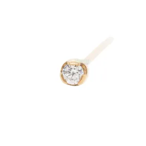 Prong-Set Nostril Screw in Gold with 1.5mm Brilliant-Cut Gem