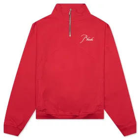 Quarter Zip - Cherry Red