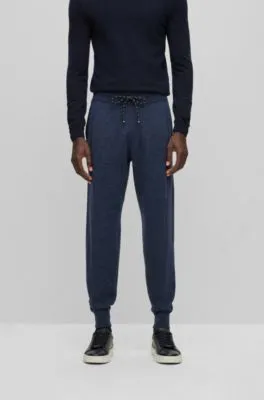 Regular-fit tracksuit bottoms in virgin wool