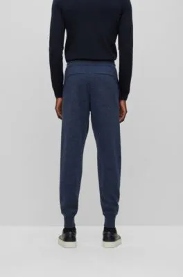 Regular-fit tracksuit bottoms in virgin wool