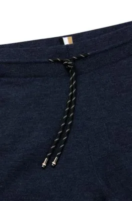 Regular-fit tracksuit bottoms in virgin wool