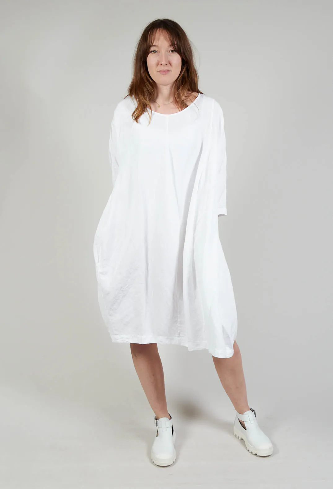 Relaxed Fit Dress in White