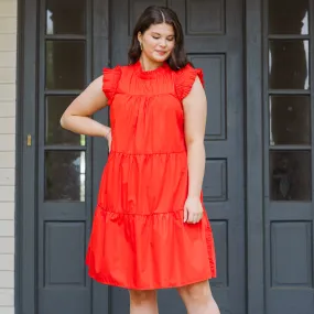 Rhythm Of Life Dress, Red