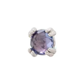 Rose Cut Tanzanite Prong Set Threaded End in Gold